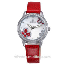 S9350 hot new products for 2015 butterfly design leather strip watch lady